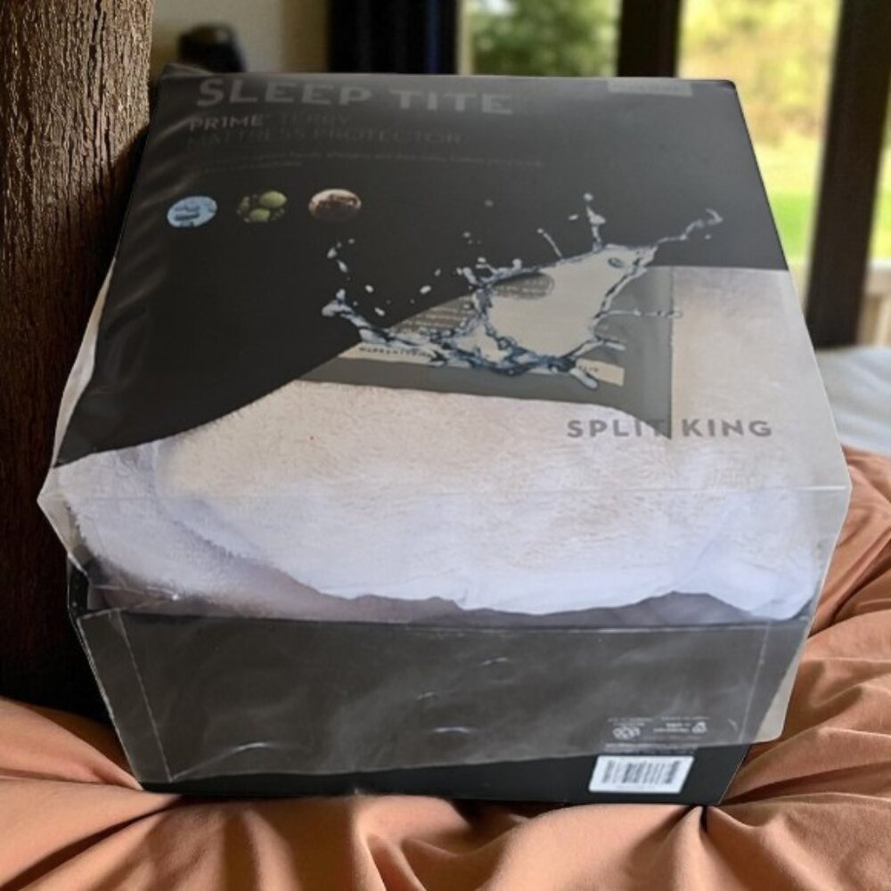 Not used Sleep Tite prime terry Mattress Protector SPLIT KING universal fit